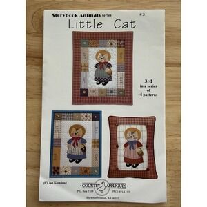 Country Appliqués Sewing Pattern LITTLE CAT 3rd In Storybook Animals Series